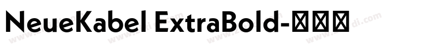 NeueKabel ExtraBold字体转换